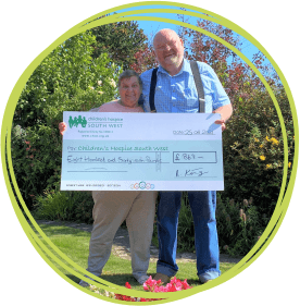 Alan and Jenny King, pictured with CHSW area fundraiser Henrietta Olsson, raised £867 for Children’s Hospice South West in memory of their grandson Stanley. Picture: CHSW